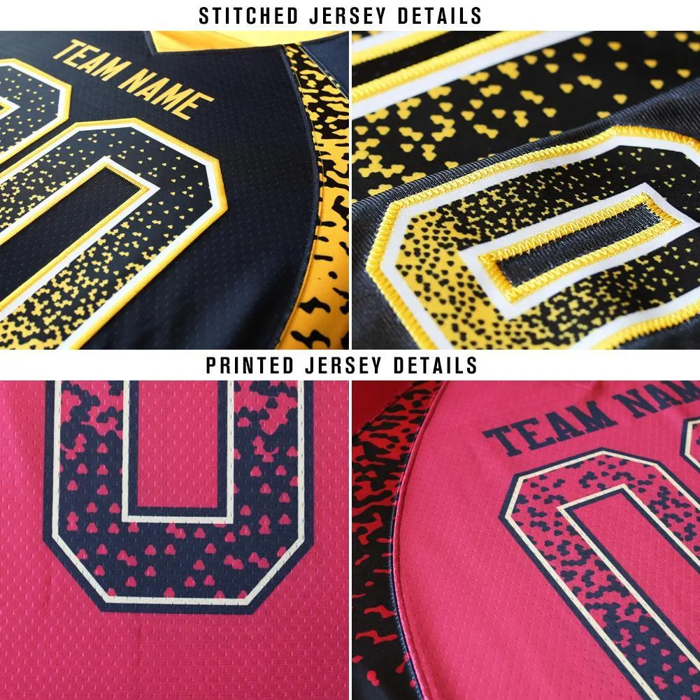 Custom Black Teal-Pink Drift Fashion Football Jersey - Player Version